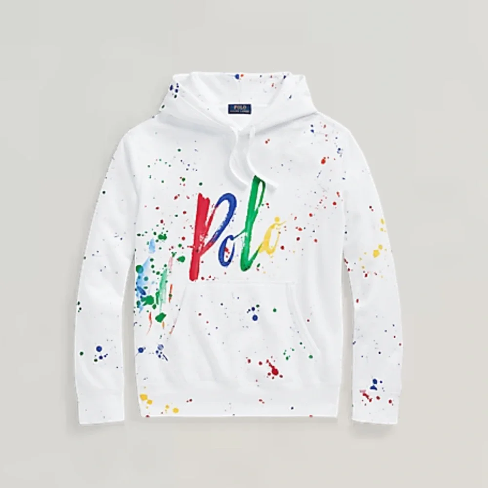 Polo Ralph Lauren Logo Paint-Splatter Hoodie – Men’s Size Small, New Without Tag